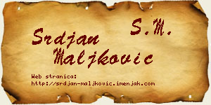 Srđan Maljković vizit kartica